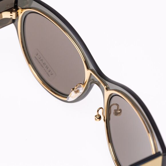 Versace Model 2234 Transparent Brown Sunglasses (missing parts)